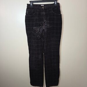 Vtg Damanged Armani Jeans women Dark Brown  Corduroy Pants Made in Italy